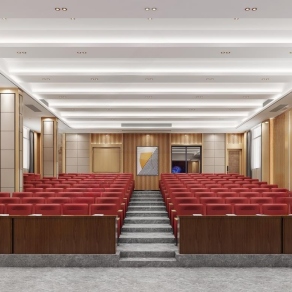 现代学校报告厅3D模型下载